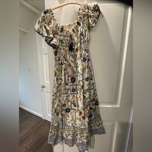 Tory Burch Floral Cotton Summer Dress Off the Shoulder